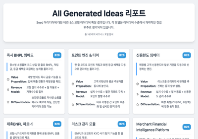 BM 아이디어 목록